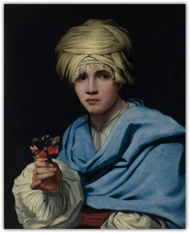 Muchacho con turbante y un ramillete de flores - Image 39