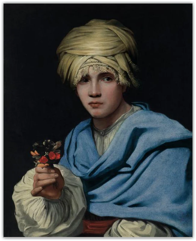 Muchacho con turbante y un ramillete de flores - Image 44